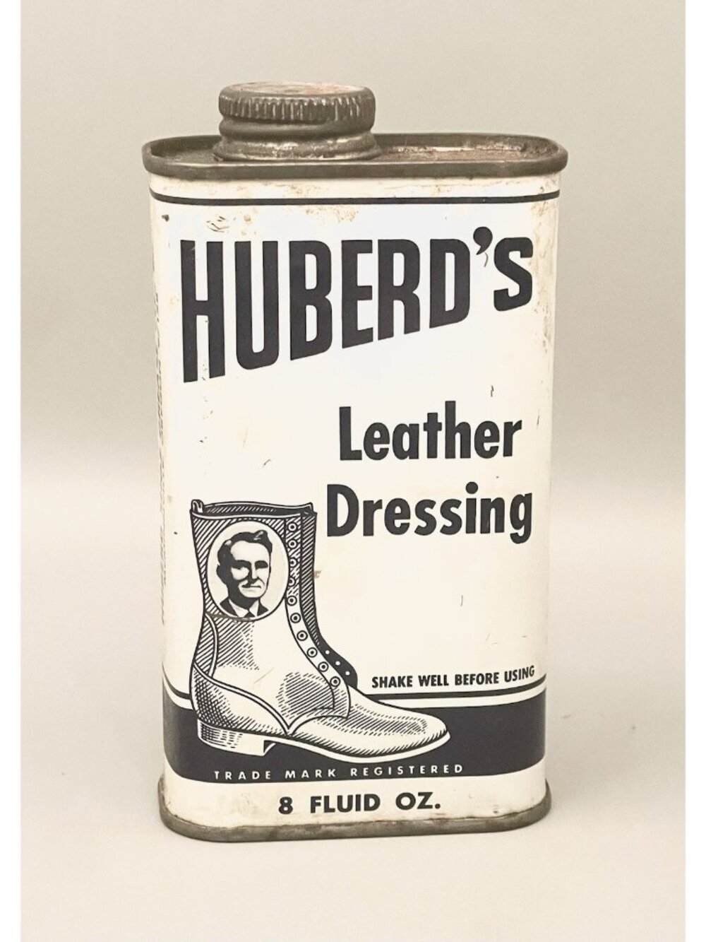 Vintage Huberd Shoe Grease Co. Advertising Tin Litho Huberd’s Leather Dressing